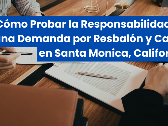 Cómo Probar la Responsabilidad en una Demanda por Resbalón y Caída en Santa Monica, California