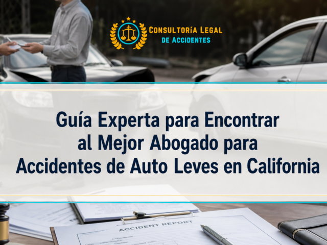 Guía Experta para Encontrar al Mejor Abogado para Accidentes de Auto Leves en California