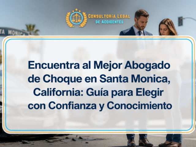 Encuentra al Mejor Abogado de Choque en Santa Monica, California: Guía para Elegir con Confianza y Conocimiento